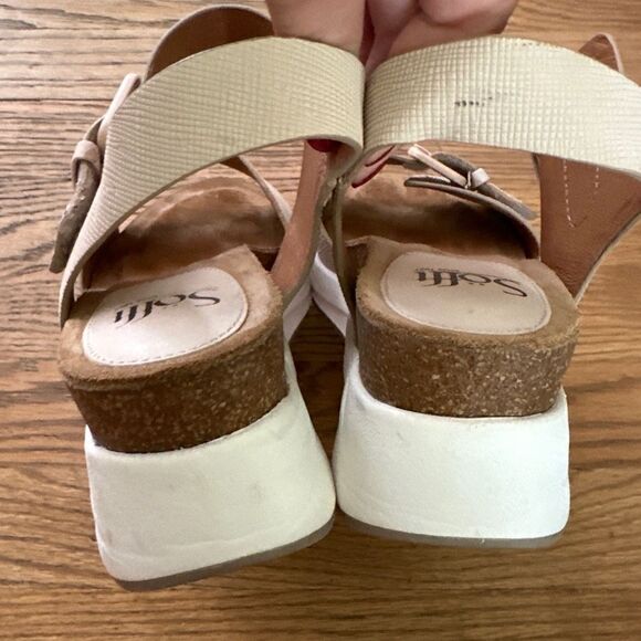 Sofft Charday Womens Wedge Sandals Beige Size 9 M - Picture 4 of 8
